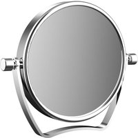 Calmwaters Reisespiegel, 3/1-fach Vergrößerung, chrom, rund, zweiseitige Kristallglas-Spiegelfläche, Metallhalterung, Ø 90 mm, 80BS6254 von CALMWATERS