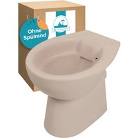 Calmwaters Stand WC spülrandlos in Beige-Bahamabeige, Tiefspüler mit Abgang waagerecht, hygienische Toilette ohne Spülrand, bodenstehendes WC aus Calmwaters Stand WC spülrandlos in Beige-Bahamabeige, Tiefspüler mit Abgang waagerecht, hygienische Toilette ohne Spülrand, bodenstehendes WC aus von CALMWATERS