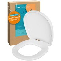 Calmwaters WC-Sitz für Ideal Standard Connect Toilettensitz Absenkautomatik Duroplast Take-Off & Top-Fix Überlappend Edelstahlscharnier Made in EU von CALMWATERS