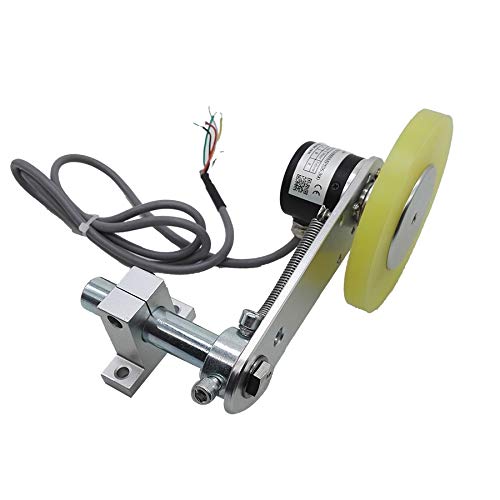 CALT GHW38 8–24 V DC PNP Push-Pull-Ausgang 1000 ppr Rollen-Encoder Längenmesssensor mit Federhalterung, Rad-Inkremental-Encoder von CALT