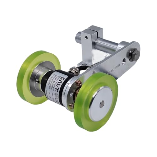 CALT GHW38T 8 mm Dreh-Achsen-Encoder Räder Länge Positionsmessung mit 2 200 mm Messrädern und Federhalterung (Line-Treiber Ausgabe, 200 Impulse) von CALT