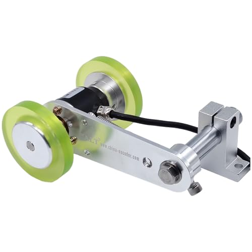 CALT GHW38T 8 mm Dreh-Achsen-Encoder Räder Länge Positionsmessung mit 2 200 mm Messrädern und Federhalterung (Line-Treiber Ausgabe, GHW38T-8G600BML5-200) von CALT