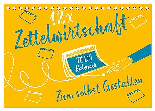 12 x Zettelwirtschaft - Bastelkalender (Tischkalender 2026 DIN A5 quer), CALVENDO Monatskalender: Ein Kalender für Ihre Post-Its - eine aufgeräumte ... für jeden Monat (CALVENDO Lifestyle) von CALVENDO