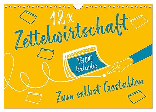 12 x Zettelwirtschaft - Bastelkalender (Wandkalender 2026 DIN A4 quer), CALVENDO Monatskalender: Ein Kalender für Ihre Post-Its - eine aufgeräumte ... für jeden Monat (CALVENDO Lifestyle) von CALVENDO