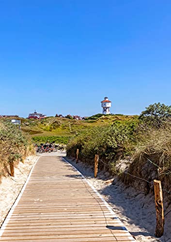 CALVENDO Blick vom Strandweg zum Wasserturm, Poster DIN A2 hoch, Bilder, Kunstdruck, Wandbild, Wanddeko, Prints ohne Rahmen von CALVENDO