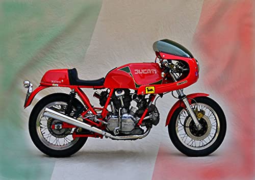 CALVENDO Ducati 900SS Königswelle, Poster DIN A0 quer, Bilder, Kunstdruck, Wandbild, Wanddeko, Prints ohne Rahmen von CALVENDO