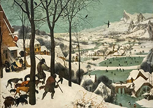 CALVENDO Jäger im Schnee (Winter) - 1565, Poster DIN A2 quer, Bilder, Kunstdruck, Wandbild, Wanddeko, Prints ohne Rahmen von CALVENDO