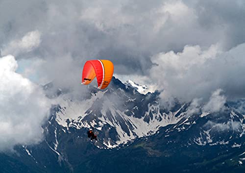 CALVENDO Paragliding im Allgäu, Poster DIN A2 quer, Bilder, Kunstdruck, Wandbild, Wanddeko, Prints ohne Rahmen von CALVENDO