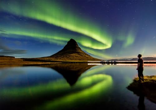 CALVENDO Poster 42,0 x 29,7 cm Querformat Nordlichter über Berg Kirkjufell in Island| Bilder, Kunstdruck, Wandbild, Wanddeko, Prints ohne Rahmen CALVENDO Poster 42,0 x 29,7 cm Querformat Nordlichter über Berg Kirkjufell in Island| Bilder, Kunstdruck, Wandbild, Wanddeko, Prints ohne Rahmen von CALVENDO