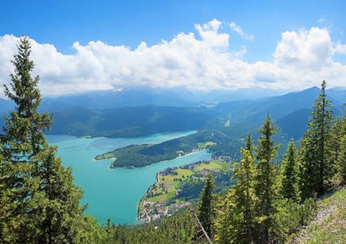 CALVENDO Poster 59,4 x 42,0 cm Querformat Walchensee in Oberbayern| Bilder, Kunstdruck, Wandbild, Wanddeko, Prints ohne Rahmen von CALVENDO