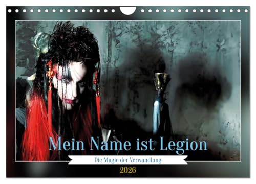 Die Magie der Verwandlung (Wandkalender 2026 DIN A4 quer), CALVENDO Monatskalender: Abenteuer der Imagination: Eine Frau in vielen Rollen (CALVENDO Menschen) von CALVENDO