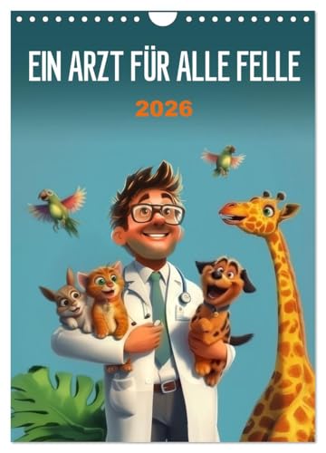 Ein Arzt für alle Felle (Wandkalender 2026 DIN A4 hoch), CALVENDO Monatskalender: Witzige Episoden aus der Tierarztpraxis (CALVENDO Tiere) von CALVENDO