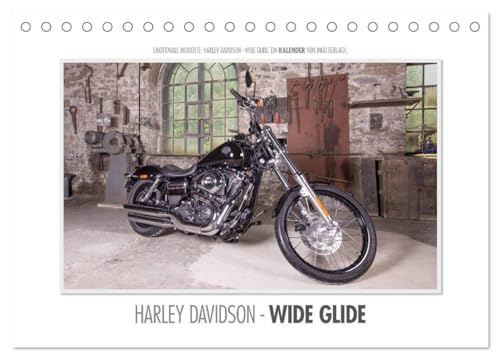 Emotionale Momente: Harley Davidson - Wide Glide (Tischkalender 2026 DIN A5 quer), CALVENDO Monatskalender: Emotionale Momente auch bei der Produktfotografie für eine Harley. (CALVENDO Mobilitaet) von CALVENDO