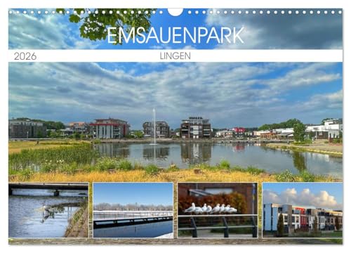Emsauenpark Lingen (Wandkalender 2026 DIN A3 quer), CALVENDO Monatskalender: Architektur und Natur (CALVENDO Orte) von CALVENDO
