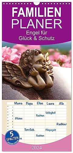 Familienplaner 2024 - Engel für Glück & Schutz mit 5 Spalten (Wandkalender, 21 cm x 45 cm) CALVENDO: Botschaften für den Seelenfrieden. (CALVENDO Glaube) von CALVENDO