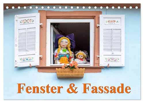 Fenster & Fassade (Tischkalender 2026 DIN A5 quer), CALVENDO Monatskalender: Malerische Fassaden mit Fenstern in Szene gesetzt. (CALVENDO Orte) von CALVENDO