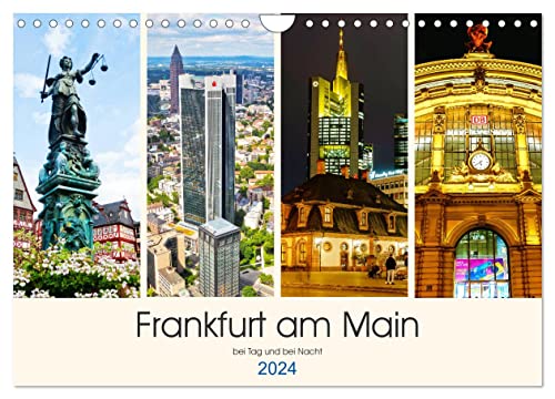 Frankfurt am Main - fotografische Impressionen bei Tag und bei Nacht (Wandkalender 2024 DIN A4 quer), CALVENDO Monatskalender: Eine Fotosammlung aus Frankfurt am Main (CALVENDO Orte) von CALVENDO