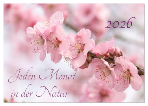 Jeden Monat in der Natur (Wandkalender 2026 DIN A2 quer), CALVENDO Monatskalender: Diese Naturaufnahmen spiegeln die Stimmung der Jahreszeiten wider. (CALVENDO Natur) von CALVENDO