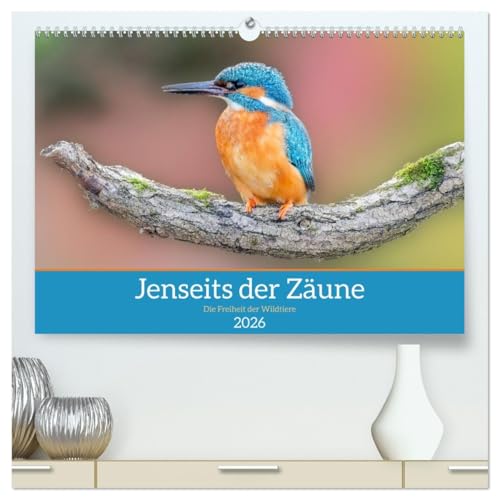 Jenseits der Zäune (hochwertiger Premium Wandkalender 2026 DIN A2 quer), Kunstdruck in Hochglanz: "Jenseits der Zäune" zeigt in stimmungsvollen ... nur selten zu sehen bekommt. (CALVENDO Tiere) von CALVENDO