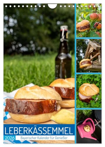 Leberkässemmel - Bayerischer Kalender für Genießer (Wandkalender 2026 DIN A4 hoch), CALVENDO Monatskalender: 12 skurrile Motive rund um Leberkas und ... Geschenk für Fans von Bayern (CALVENDO Spass) von CALVENDO