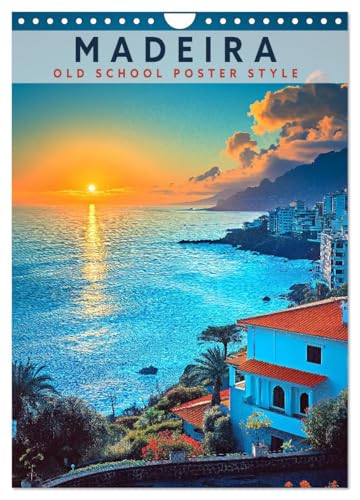 Madeira - Old School Poster Style (Wandkalender 2026 DIN A4 hoch), CALVENDO Monatskalender: Eine Sammlung von Poster über Madeira in Old School Style (CALVENDO Orte) von CALVENDO