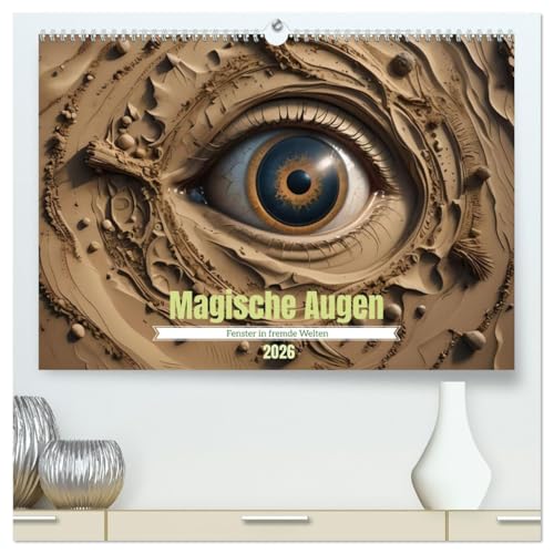 Magische Augen (hochwertiger Premium Wandkalender 2026 DIN A2 quer), Kunstdruck in Hochglanz: Tauchen Sie ein in Augen als Fenster in fremde Welten (CALVENDO Kunst) von CALVENDO