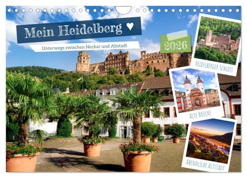 Mein Heidelberg - Unterwegs zwischen Neckar und Altstadt (Wandkalender 2026 DIN A4 quer), CALVENDO Monatskalender: Heidelberg, die charmante Stadt am ... Natur auf einzigartige Weise. (CALVENDO Orte) von CALVENDO