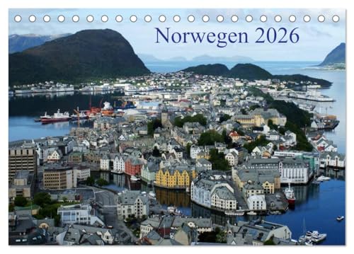 Norwegen 2026 (Tischkalender 2026 DIN A5 quer), CALVENDO Monatskalender: Eine kleine Rundreise in Bildern durch den Süden Norwegens (CALVENDO Orte) von CALVENDO