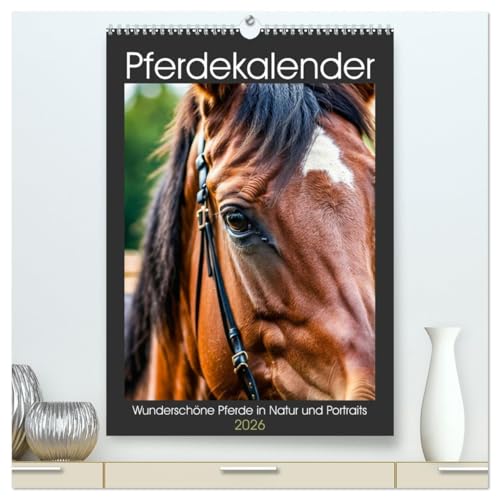 Pferdekalender - Wunderschöne Pferde in Natur und Portraits (hochwertiger Premium Wandkalender 2026 DIN A2 hoch), Kunstdruck in Hochglanz von CALVENDO