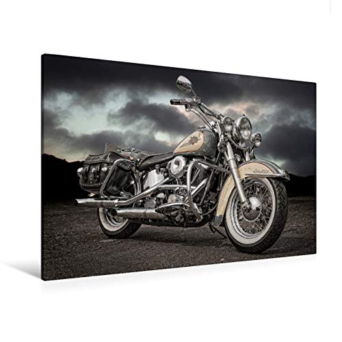 Premium Textil-Leinwand 120 cm x 80 cm quer Harley-Davidson Heritage Softail von CALVENDO