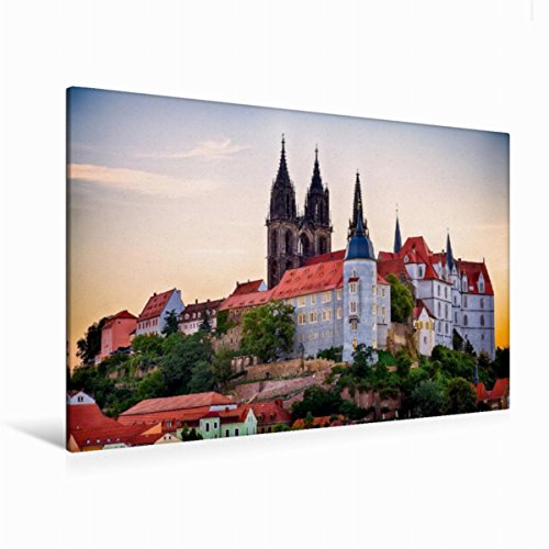 Premium Textil-Leinwand 120 x 80 cm Quer-Format Schloss Albrechtsburg Meißen | Wandbild, HD-Bild auf Keilrahmen, Fertigbild auf hochwertigem Vlies, Leinwanddruck von Dirk Meutzner von CALVENDO