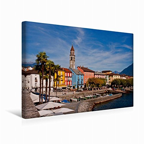 Premium Textil-Leinwand 45 x 30 cm Quer-Format Ein Bild aus dem Kalender Tessin - Schweiz | Wandbild, HD-Bild auf Keilrahmen, Fertigbild auf hochwertigem Vlies, Leinwanddruck von Joana Kruse von CALVENDO