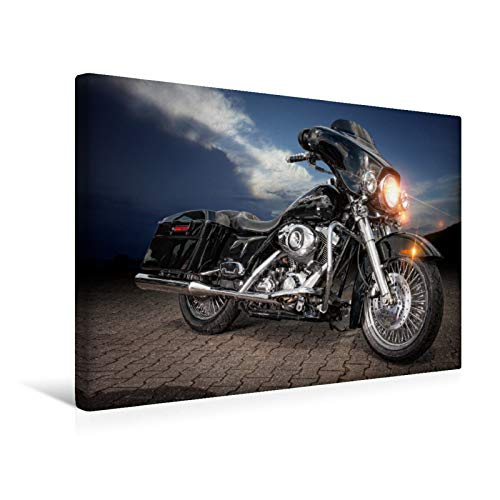 Premium Textil-Leinwand 45 x 30 cm Quer-Format Harley Davidson Street Glide, Leinwanddruck von Michael Pohl von CALVENDO