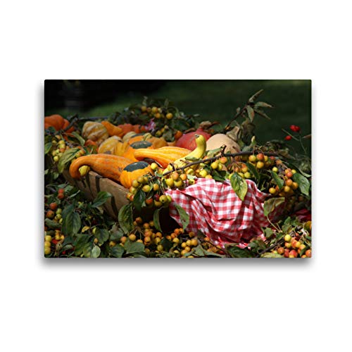 Premium Textil-Leinwand 45 x 30 cm Quer-Format Herbstliches Stillleben | Wandbild, HD-Bild auf Keilrahmen, Fertigbild auf hochwertigem Vlies, Leinwanddruck von SchnelleWelten von CALVENDO