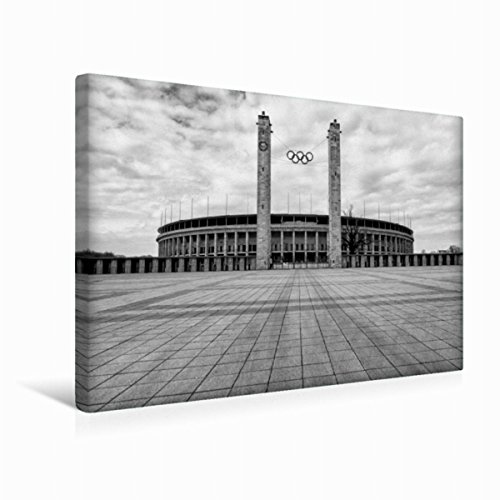 Premium Textil-Leinwand 45 x 30 cm Quer-Format Olympiastadion | Wandbild, HD-Bild auf Keilrahmen, Fertigbild auf hochwertigem Vlies, Leinwanddruck von Andreas Klesse von CALVENDO