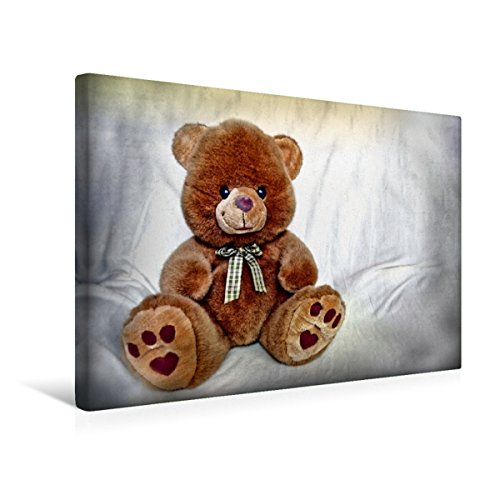 Premium Textil-Leinwand 45 x 30 cm Quer-Format Teddybär, Leinwanddruck von Jennifer Chrystal von CALVENDO