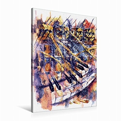 Premium Textil-Leinwand 60 x 90 cm Hoch-Format Piano in Jazz | Wandbild, HD-Bild auf Keilrahmen, Fertigbild auf hochwertigem Vlies, Leinwanddruck von Thomas Weisenberger von CALVENDO