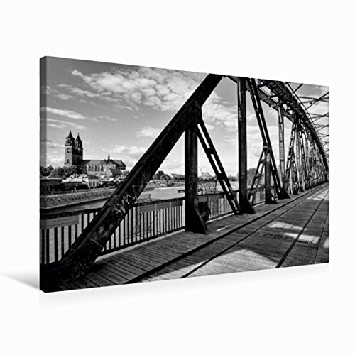 Premium Textil-Leinwand 75 x 50 cm Quer-Format Historische Hubbrücke | Wandbild, HD-Bild auf Keilrahmen, Fertigbild auf hochwertigem Vlies, Leinwanddruck von Beate Bussenius von CALVENDO