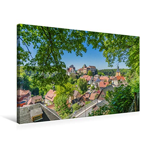 Premium Textil-Leinwand 75 x 50 cm Quer-Format Hohnsteiner Impressionen -Sächsische Schweiz | Wandbild, HD-Bild auf Keilrahmen, Fertigbild auf hochwertigem Vlies, Leinwanddruck von NJ von CALVENDO