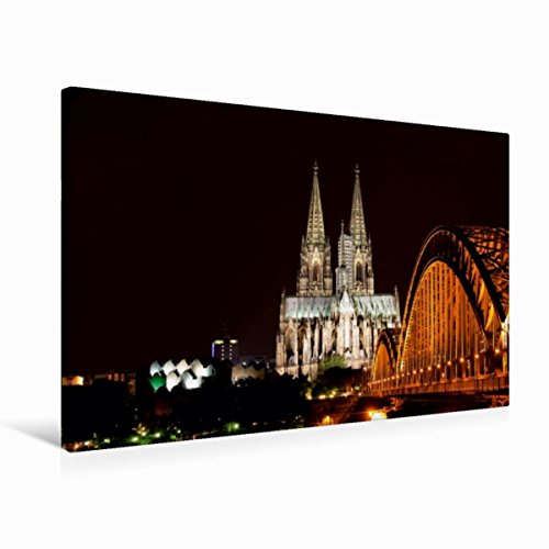 Premium Textil-Leinwand 75 x 50 cm Quer-Format Kölner Dom | Wandbild, HD-Bild auf Keilrahmen, Fertigbild auf hochwertigem Vlies, Leinwanddruck von AnGe von CALVENDO