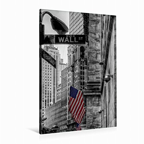Premium Textil-Leinwand 80 x 120 cm Hoch-Format New York - Wall Street | Wandbild, HD-Bild auf Keilrahmen, Fertigbild auf hochwertigem Vlies, Leinwanddruck von Carina Buchspies von CALVENDO