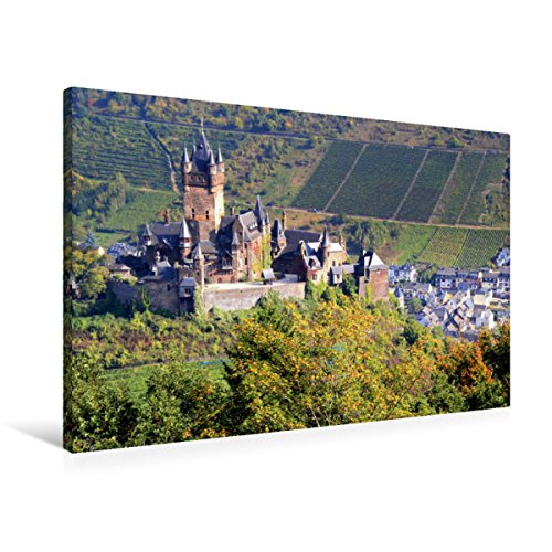 Premium Textil-Leinwand 90 x 60 cm Quer-Format Die Reichsburg in Cochem | Wandbild, HD-Bild auf Keilrahmen, Fertigbild auf hochwertigem Vlies, Leinwanddruck von Arno Klatt von CALVENDO