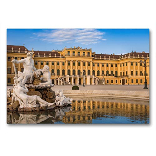 Premium Textil-Leinwand 90 x 60 cm Quer-Format Schloss Schönbrunn | Wandbild, HD-Bild auf Keilrahmen, Fertigbild auf hochwertigem Vlies, Leinwanddruck von Karl Heindl von CALVENDO