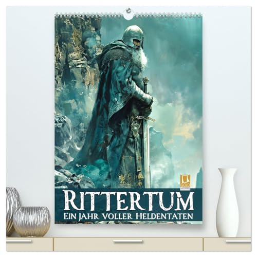 Rittertum - ein Jahr voller Heldentaten (hochwertiger Premium Wandkalender 2026 DIN A2 hoch), Kunstdruck in Hochglanz: Mit Hilfe der KI erstellten ... und Helden des Mittelalters (CALVENDO Hobbys) von CALVENDO