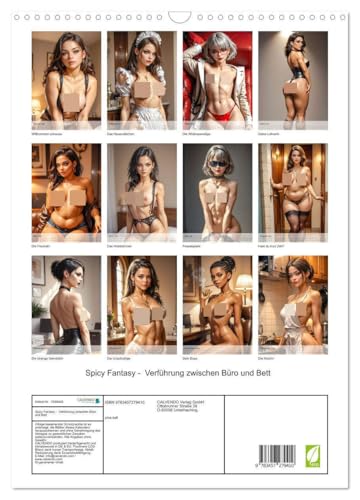 Spicy Fantasy - Verführung zwischen Büro und Bett (Wandkalender 2026 DIN A3 hoch), CALVENDO Monatskalender: Ein heißer Kalender mit sexy Comic-Frauen, ... Wirklichkeit werden lassen. (CALVENDO Erotik) von CALVENDO