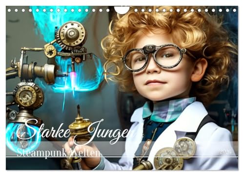 Starke Jungen - Steampunk Welten (Wandkalender 2026 DIN A4 quer), CALVENDO Monatskalender: Jungen Rollen in der Welt des Steampunks. (CALVENDO Menschen) von CALVENDO