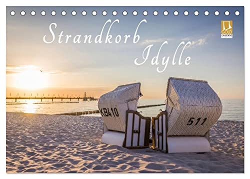 Strandkorb Idylle (Tischkalender 2026 DIN A5 quer), CALVENDO Monatskalender: Zauberhafte Impressionen von deutschen Stränden. (CALVENDO Natur) von CALVENDO