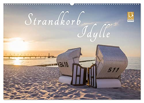 Strandkorb Idylle (Wandkalender 2026 DIN A2 quer), CALVENDO Monatskalender: Zauberhafte Impressionen von deutschen Stränden. (CALVENDO Natur) von CALVENDO