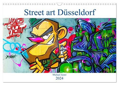 Street art Düsseldorf Michael Jaster (Wandkalender 2024 DIN A3 quer), CALVENDO Monatskalender: Bilder aus der Hall Of Fame in Düsseldorf-Eller zeigen ... Graffiti Künstler. (CALVENDO Orte) von CALVENDO