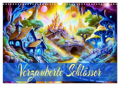 Verzauberte Schlösser (Wandkalender 2026 DIN A3 quer), CALVENDO Monatskalender: Prachtvolle zauberhafte königlicher Architektur. (CALVENDO Natur) von CALVENDO